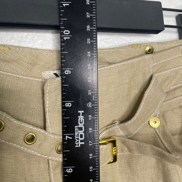 XOXO Womens Pants Size 9 Brown Light Tan Casual Wear Capri Length Lightweight - Picture 6 of 16